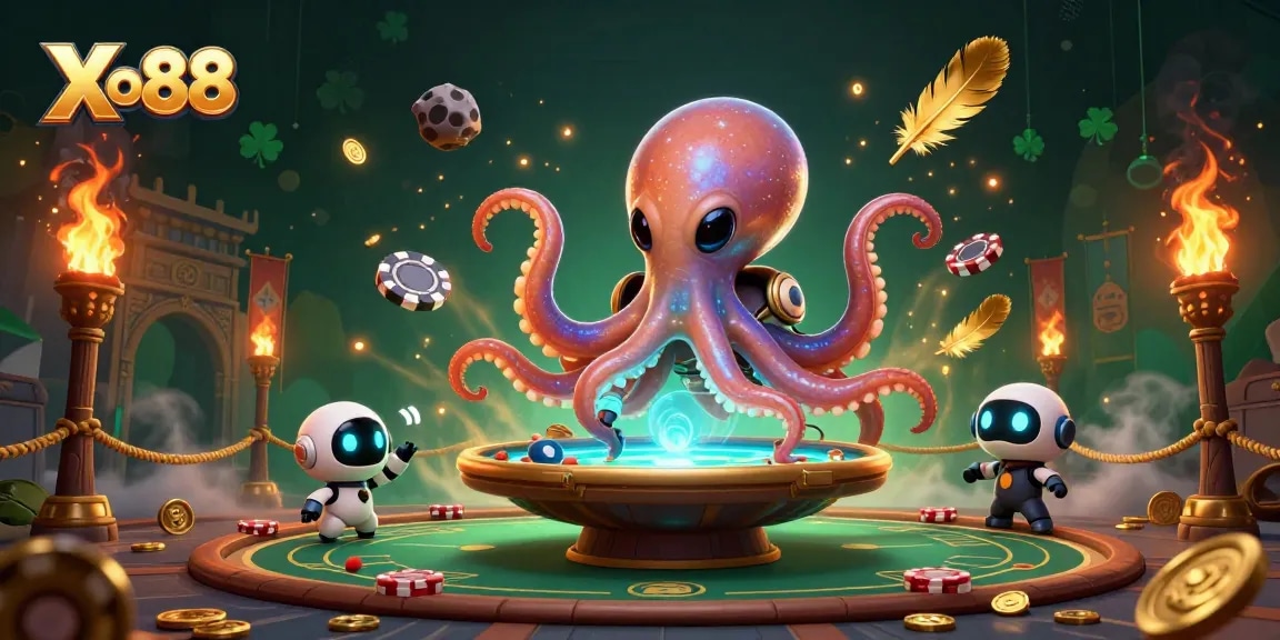 Engage in thrilling poker gameplay at Xo88 with an exciting alien-themed scene.