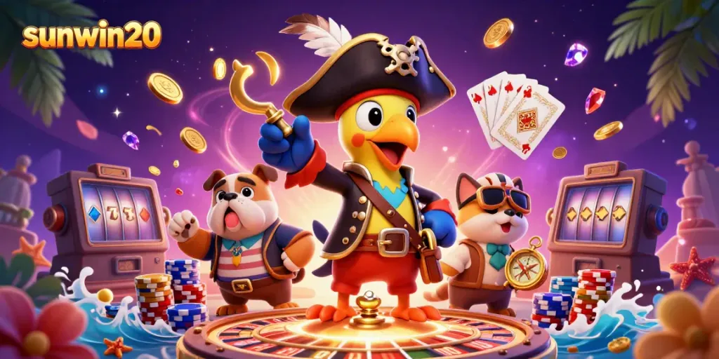 Experience sunwin20 with pirate-themed gaming, capturing vibrant slot excitement and treasures.