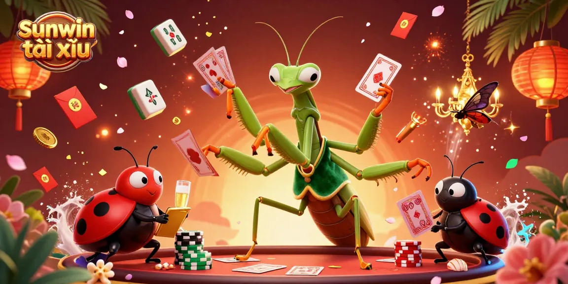 Experience the thrill of sunwin tài xỉu with a vibrant 3D casino scene featuring dynamic characters and exciting gaming elements.