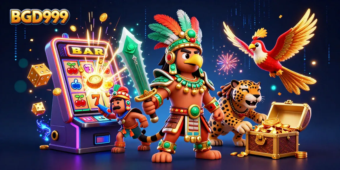 Experience the excitement of BGD999 with a lively casino scene showcasing thrilling slot and game elements.